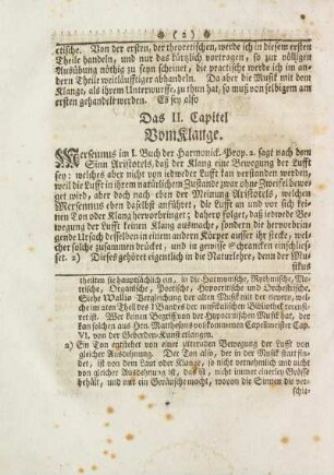 II. Capitel. Vom Klange