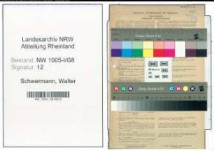 Entnazifizierung Walter Schwermann , geb. 11.04.1920 (Fachschulanwaerter)