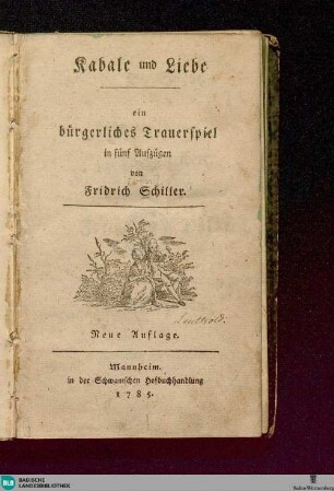 Kabale und Liebe : ein bürgerliches Trauerspiel in fünf Aufzügenn