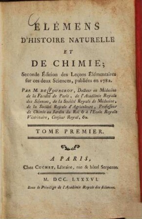 Elémens D'Histoire Naturelle Et De Chimie, 1