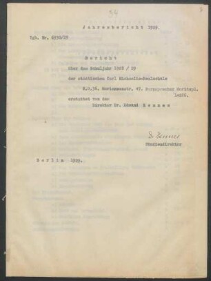 1928/29: Jahresbericht ... - 1928/29