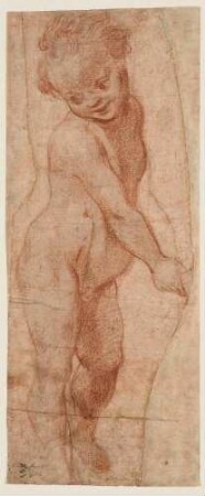 Ein Putto (spiegelverkehrte Studie nach einer Figur aus Correggios "Madonna des heiligen Georg" in Dresden, Gemäldegalerie Alte Meister)