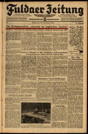 Ausgabe vom Donnerstag, den 20. Januar 1944.