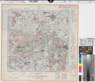 Katasteramt Lüdinghausen  Kreis Lüdinghausen, Meßtischblatt Ascheberg 4211, Farbige Einzeichnung mit Namensliste