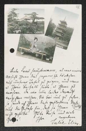 Brief von Julie Elias an Margarete Hauptmann