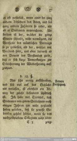 d. 18. [19.] §. Fernere Fortsetzung