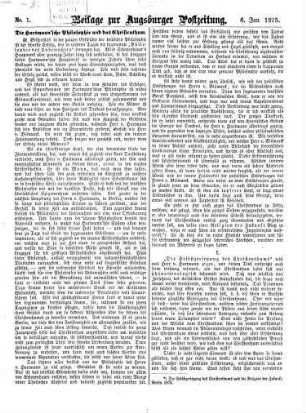 Augsburger Postzeitung. Beilage zur Augsburger Postzeitung. 1875