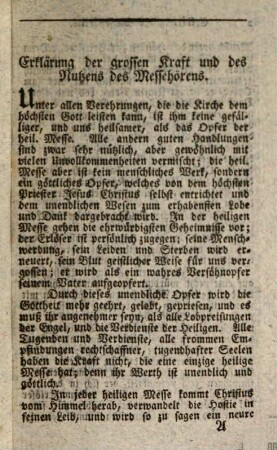 Weltlicher Leuten Meß-Buch, darin sehr kräftige, andächtige und herzliche Meß-Gebete von zwey und fünfzig Messen, ...