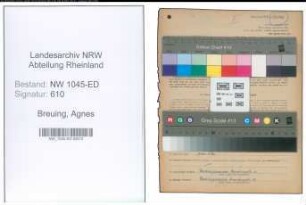 Entnazifizierung Agnes Breuing , geb. 30.03.1893 (Lehrerin)
