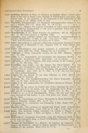 Antiquarischer Anzeiger von Joseph Baer & Co., Frankfurt a.M.. 305. 1880, November