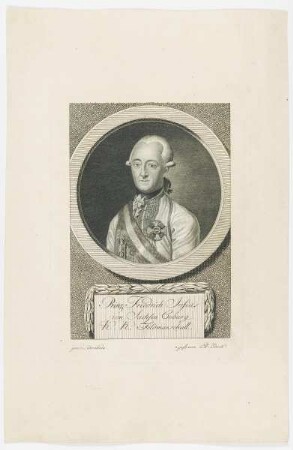 Bildnis des Friedrich Josias von Sachsen Coburg