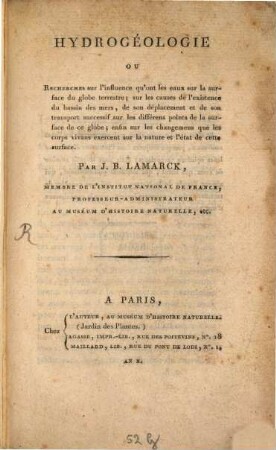 Hydrogéologie