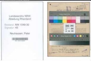 Entnazifizierung Peter Neuhausen , geb. 28.11.1905 (Fahrer)