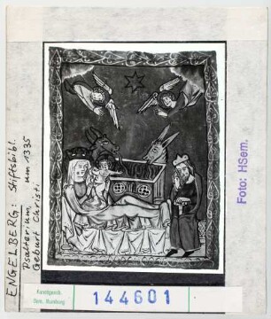 Engelberg, Stiftsbibliothek: Psalterium, um 1335: Geburt Christi