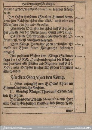 Fürchtet Gott/ehret den König.