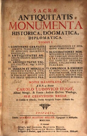 Sacrae antiquitatis monumenta hist. dogm. a Gervasio ...