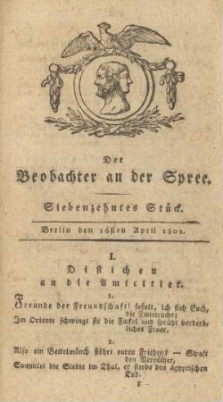 17. Stueck, 26. April 1802