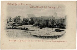 Dorf Gross-Zschocher wird am 18. Okt. 1813 von den Franzosen geräumt [Historische Bilder von der Völkerschlacht bei Leipzig 1813]