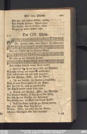 Der CIX. Psalm.