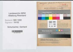 Entnazifizierung Gerhard Schumacher, geb. 28.04.1889 (Malermeister)