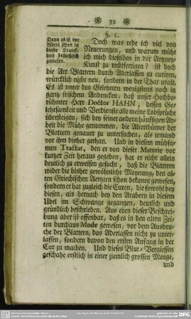 §. 5. Denn es ist vor Alters schon in dieser Kranckheit bräuchlich gewesen