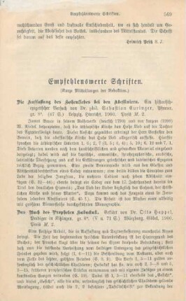569-581 Empfehlenswerthe Schriften