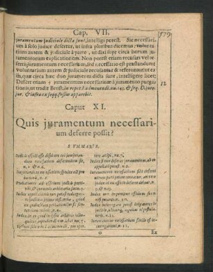 Caput XI. Quis iuramentum necessarium deferre possit?