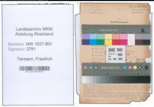 Entnazifizierung Friedrich Tiemann , geb. 30.11.1899 ()