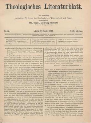 337-338 [Rezension] Scheftelowitz, Isidor, Die altpersische Religion und das Judentum