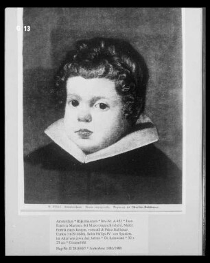 Porträt eines Jungen, vermutlich Prinz Balthasar Carlos (1629-1646), Sohn Philips IV. von Spanien, im Alter von etwa drei Jahren
