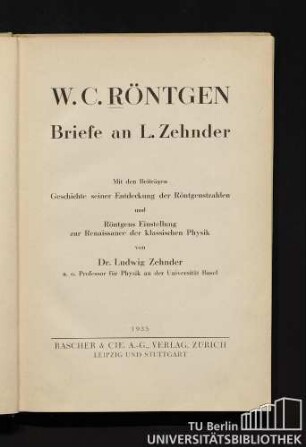 Briefe an L. Zehnder