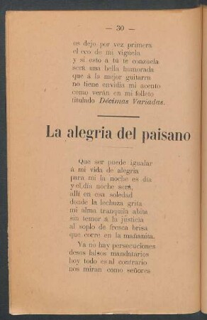 La alegría del paisano