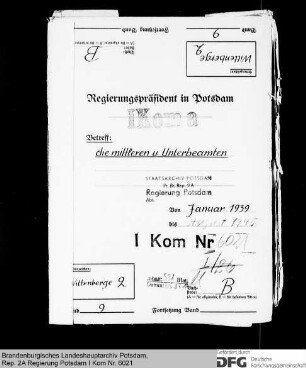Anstellung der mittleren und unteren Beamten des Magistrats in Wittenberge