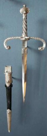 Dolch / Prunkwaffengarnitur bestehend aus Rapier und Doch mit Scheide