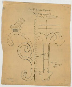 Thiersch, Friedrich von; München; Haus für Handel und Gewerbe - Treppengeländer - Konsolen (Detail)