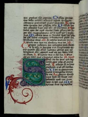 Zierinitiale (Psalm 68): S(alvum me fac deus)