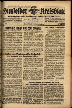 Ausgabe vom Donnerstag, den 05. November 1942.