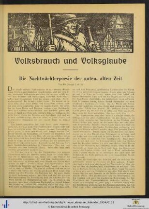 Volksbrauch und Volksglaube.