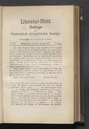 Beilage 30. Januar 1879