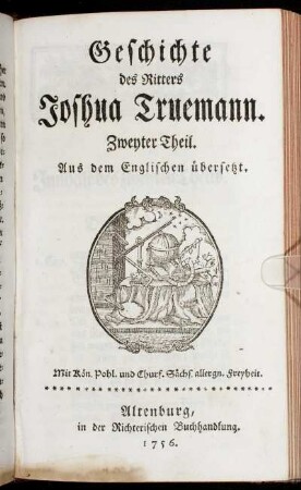 2: Geschichte des Ritters Joshua Truemann. Zweyter Theil