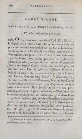 Ordre second. Phlegmasies des membranes muqueuses
