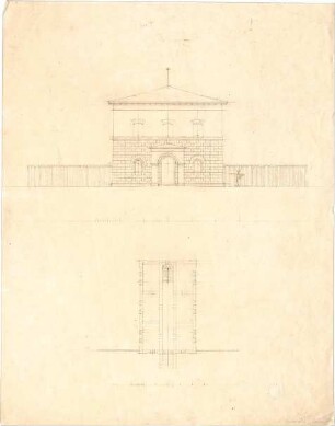 Speeth, Ferdinand; Polizeigebäude - Grundriss, Ansicht