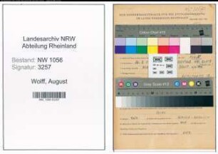 Entnazifizierung August Wolff , geb. 26.03.1903 (Arbeiter)