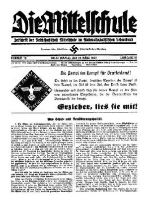 Aus Schul- und Bevölkerungspolitik
