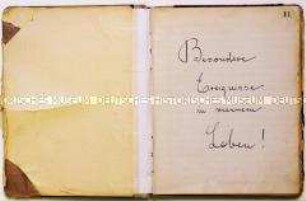 Tagebuch mit handschriftlichen Aufzeichnungen über die letzten Tage des Zweiten Weltkrieges