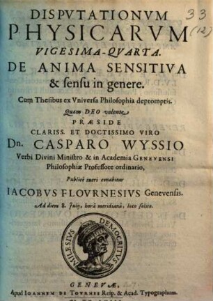 De Anima Sensitiva & sensu in genere : cum thesibus ex universa philosophia depromptis