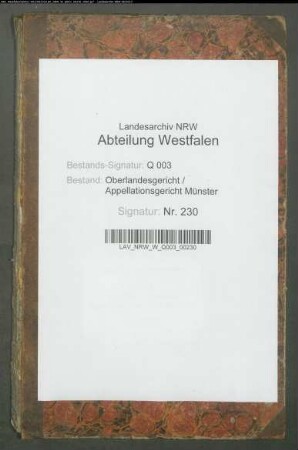 Verzeichnis der hinterlegten Testamente