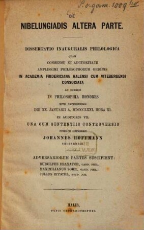 De Nibelungiadis altera parte