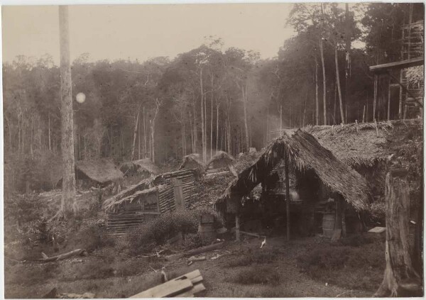 Gold mining camp in the Surinam jungle