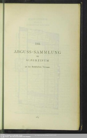 Die Abguss-Sammlung im Albertinum an der Brühlschen Terasse